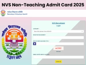NVS Non-Teaching Admit Card 2025