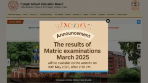 PSEB 10th (Matric) Result 2025