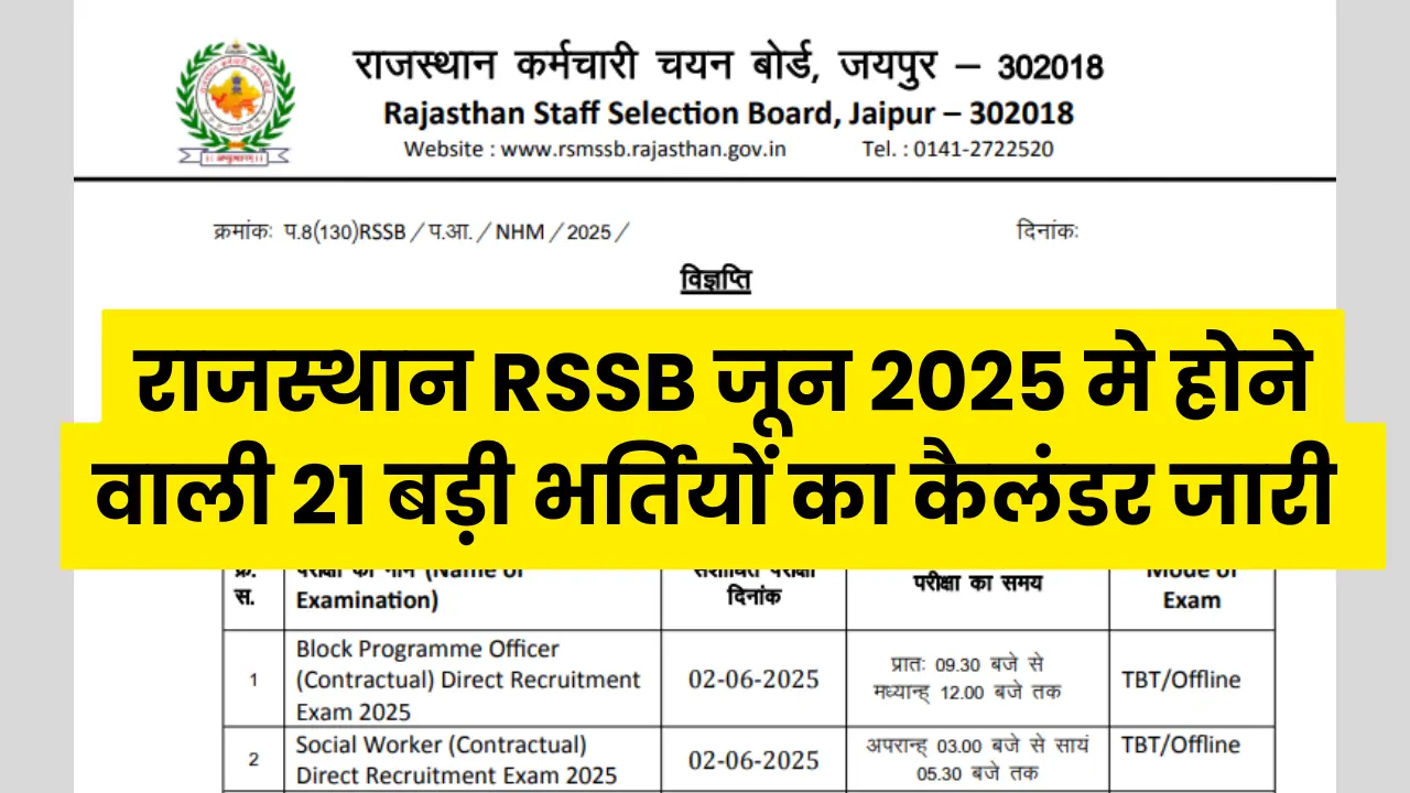 rssb-exam-calendar-june-2025
